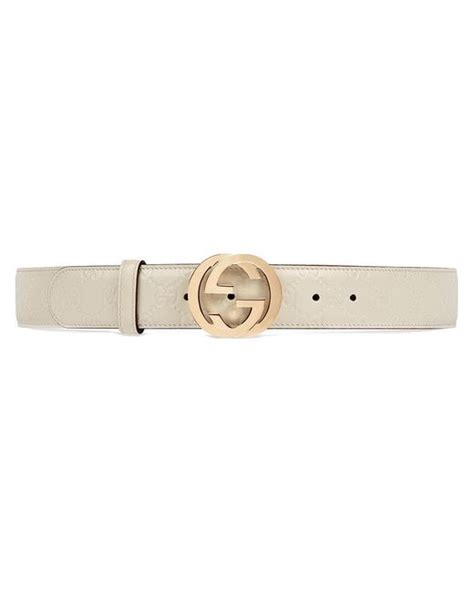 White Gucci Signature Leather G